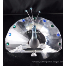 Beautiful crystal peacock for home and office decoration